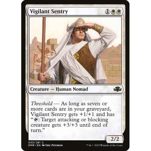 Dominaria Remastered - 33 - Vigilant Sentry - Common - W - Non-foil