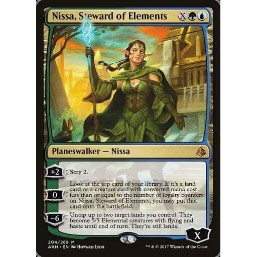 Amonkhet - 204 - Nissa, Steward of Elements - Mythic - UG - Non-foil