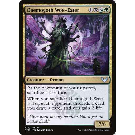 Strixhaven: School of Mages - 175 - Daemogoth Woe-Eater - Uncommon - BG - Non-foil