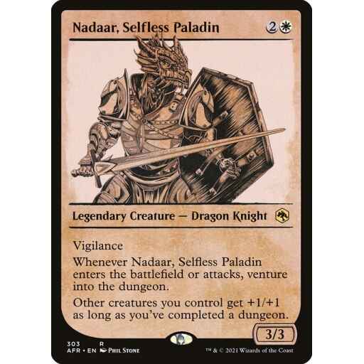 Adventures in the Forgotten Realms - 303 - Nadaar, Selfless Paladin - Rare - W - Non-foil