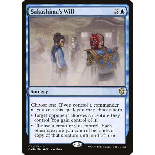 Commander Legends - 91 - Sakashima's Will - Rare - U - Non-foil