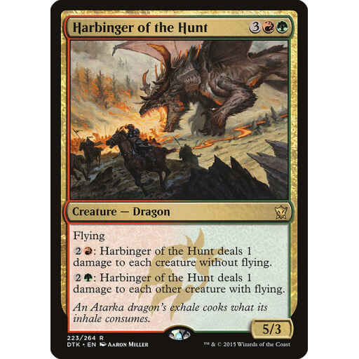 Dragons of Tarkir - 223 - Harbinger of the Hunt - Rare - RG - Non-foil