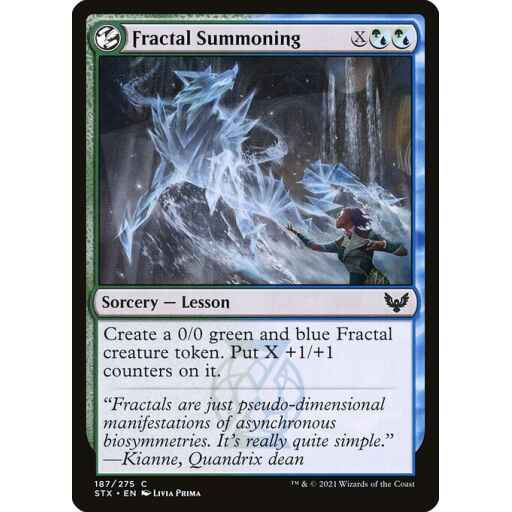 Strixhaven: School of Mages - 187 - Fractal Summoning - Common - UG - Non-foil