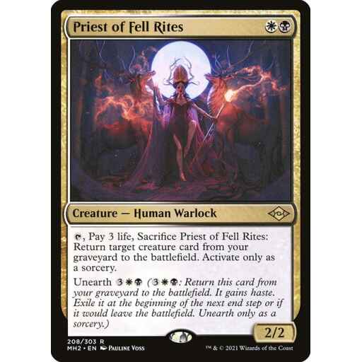 Modern Horizons 2 - 208 - Priest of Fell Rites - Rare - WB - Non-foil