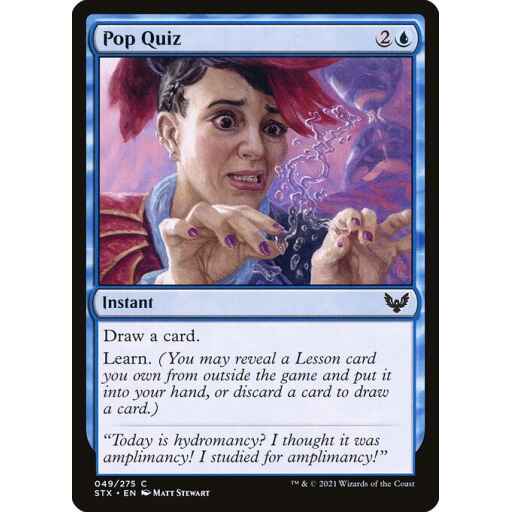 Strixhaven: School of Mages - 49 - Pop Quiz - Common - U - Non-foil