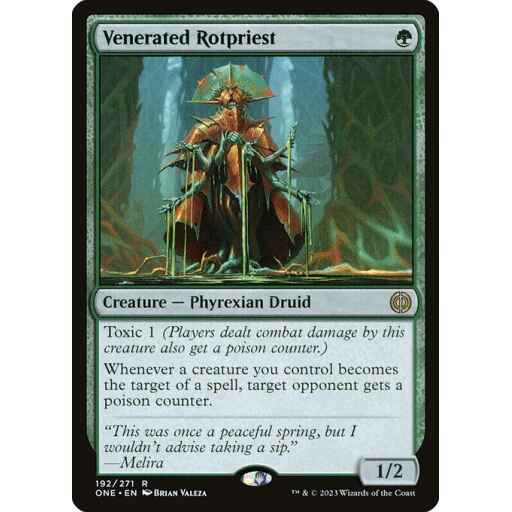Phyrexia: All Will Be One - 192 - Venerated Rotpriest - Rare - G - Non-foil