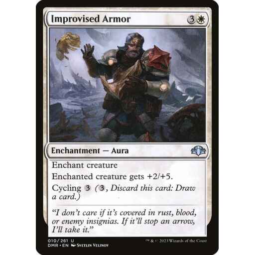 Dominaria Remastered - 10 - Improvised Armor - Uncommon - W - Non-foil