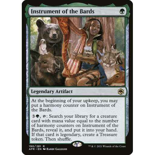 Adventures in the Forgotten Realms - 190 - Instrument of the Bards - Rare - G - Non-foil