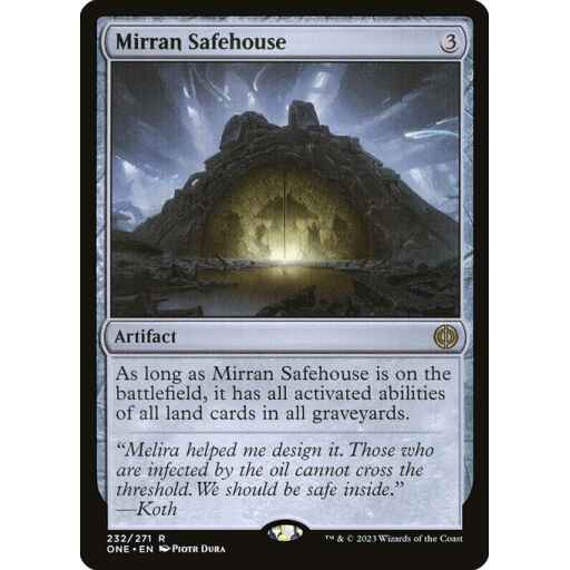 Phyrexia: All Will Be One - 232 - Mirran Safehouse - Rare - C - Non-foil