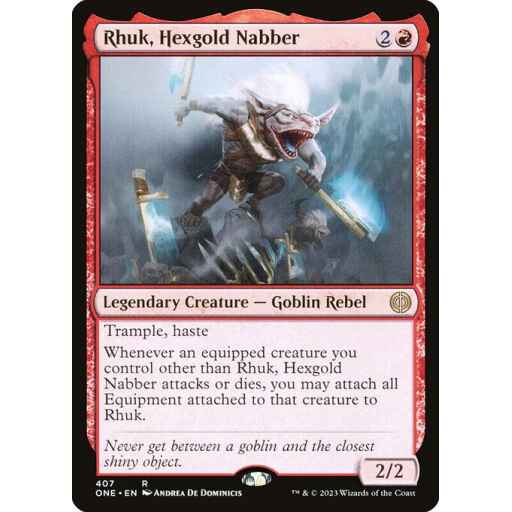 Phyrexia: All Will Be One - 407 - Rhuk, Hexgold Nabber - Rare - R - Non-foil