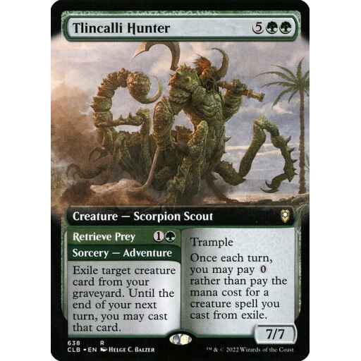 Commander Legends: Battle for Baldur's Gate - 638 - Tlincalli Hunter // Retrieve Prey - Rare - G - Non-foil