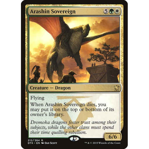 Dragons of Tarkir - 212 - Arashin Sovereign - Rare - WG - Non-foil