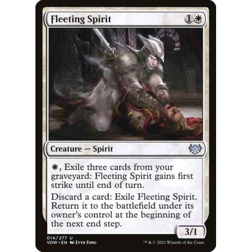 Innistrad: Crimson Vow - 14 - Fleeting Spirit - Uncommon - W - Foil