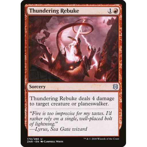 Zendikar Rising - 170 - Thundering Rebuke - Uncommon - R - Non-foil