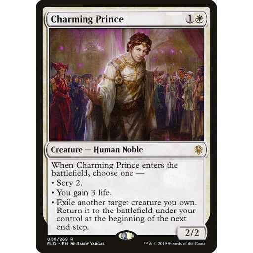 Throne of Eldraine - 8 - Charming Prince - Rare - W - Non-foil