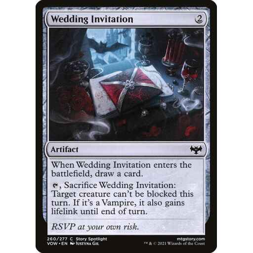 Innistrad: Crimson Vow - 260 - Wedding Invitation - Common - C - Foil