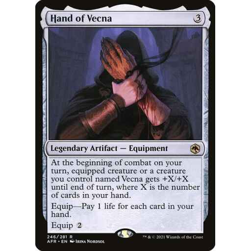 Adventures in the Forgotten Realms - 246 - Hand of Vecna - Rare - C - Non-foil