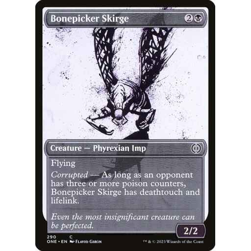 Phyrexia: All Will Be One - 290 - Bonepicker Skirge - Common - B - Foil
