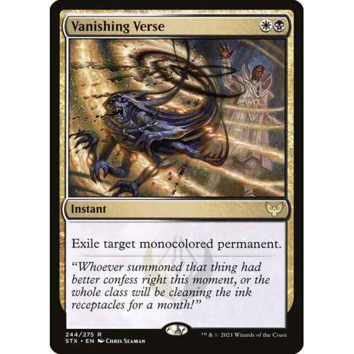 Strixhaven: School of Mages - 244 - Vanishing Verse - Rare - WB - Non-foil