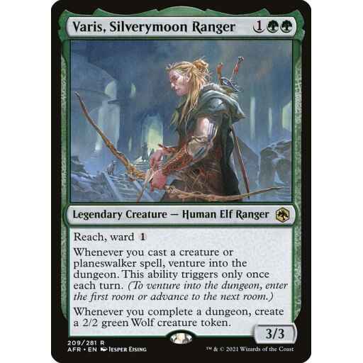 Adventures in the Forgotten Realms - 209 - Varis, Silverymoon Ranger - Rare - G - Non-foil