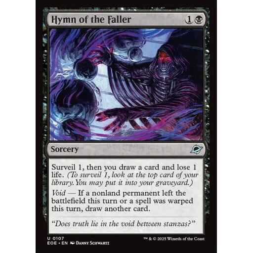 Edge of Eternities - 107 - Hymn of the Faller - Uncommon - B - Foil