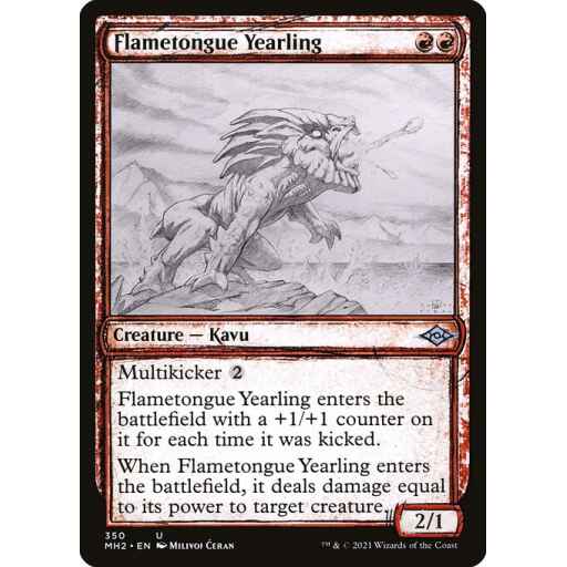 Modern Horizons 2 - 350 - Flametongue Yearling - Uncommon - R - Non-foil
