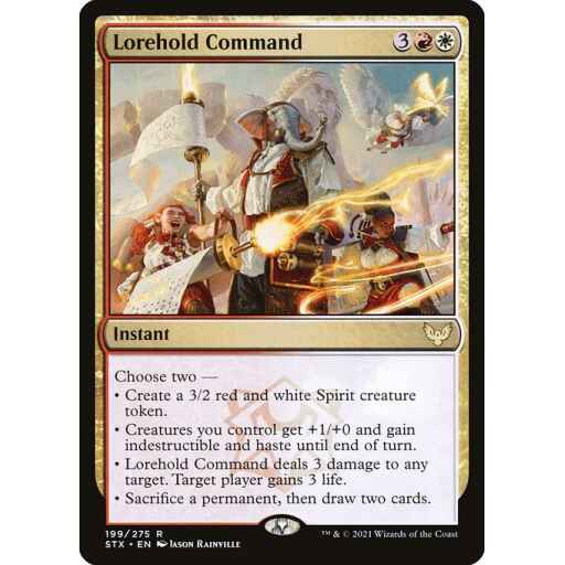 Strixhaven: School of Mages - 199 - Lorehold Command - Rare - WR - Non-foil