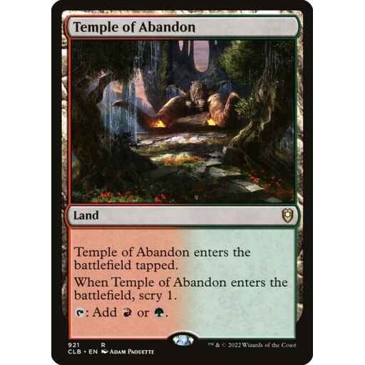 Commander Legends: Battle for Baldur's Gate - 921 - Temple of Abandon - Rare - C - Non-foil