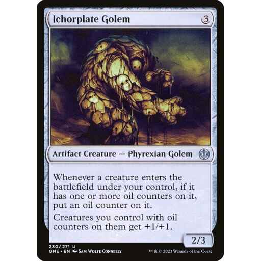 Phyrexia: All Will Be One - 230 - Ichorplate Golem - Uncommon - C - Non-foil