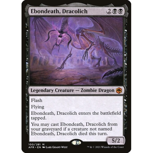 Adventures in the Forgotten Realms - 100 - Ebondeath, Dracolich - Mythic - B - Non-foil