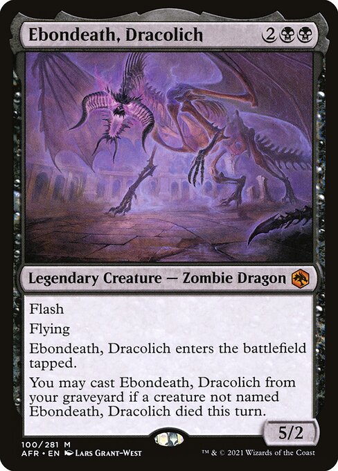 Adventures in the Forgotten Realms - 100 - Ebondeath, Dracolich - Mythic - B - Non-foil