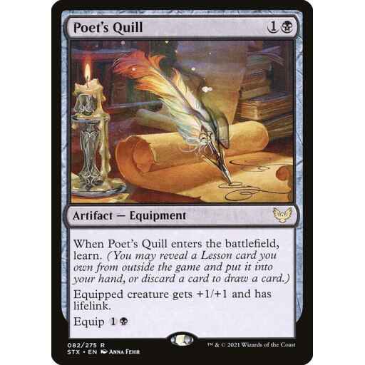 Strixhaven: School of Mages - 82 - Poet's Quill - Rare - B - Non-foil