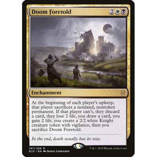 Throne of Eldraine - 187 - Doom Foretold - Rare - WB - Non-foil
