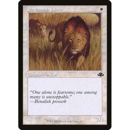 Dominaria Remastered - 270 - Savannah Lions - Common - W - Non-foil