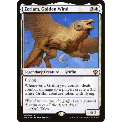 Dominaria United Commander - 5 - Zeriam, Golden Wind - Rare - W - Non-foil