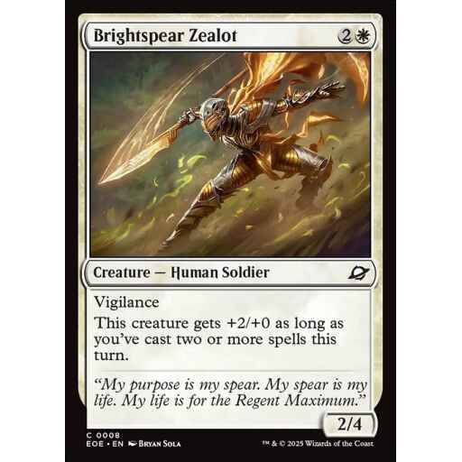 Edge of Eternities - 8 - Brightspear Zealot - Common - W - Non-foil