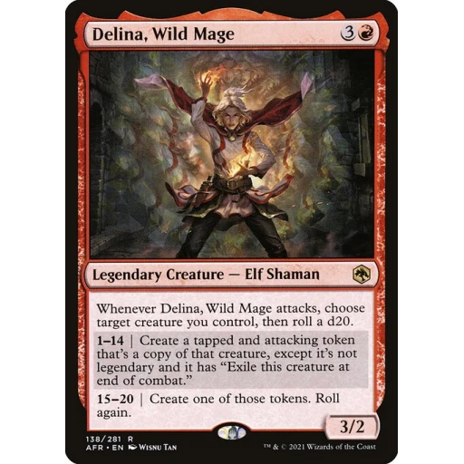 Adventures in the Forgotten Realms - 138 - Delina, Wild Mage - Rare - R - Non-foil