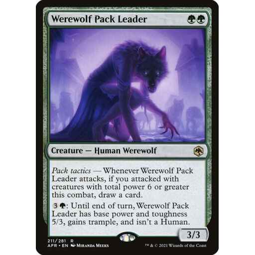 Adventures in the Forgotten Realms - 211 - Werewolf Pack Leader - Rare - G - Non-foil