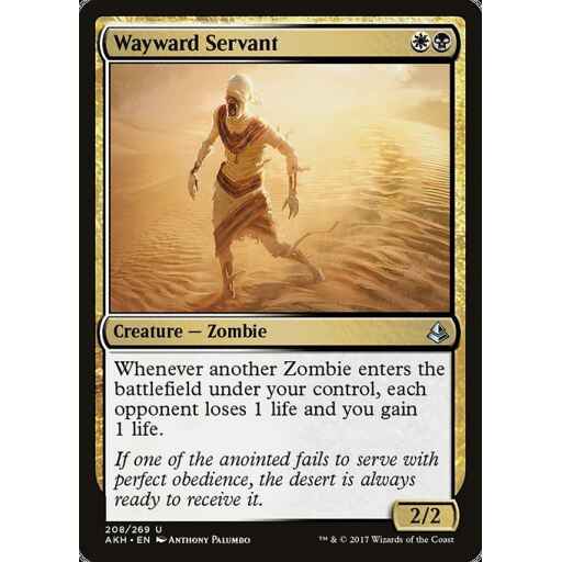Amonkhet - 208 - Wayward Servant - Uncommon - WB - Non-foil