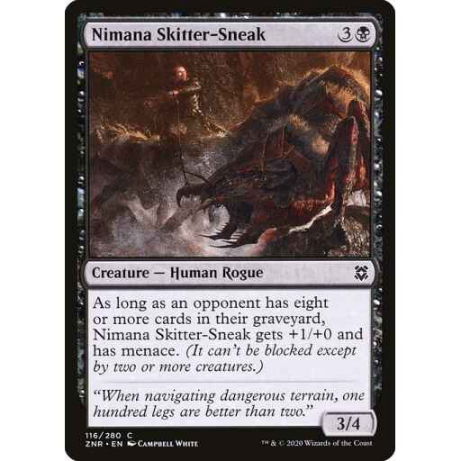 Zendikar Rising - 116 - Nimana Skitter-Sneak - Common - B - Non-foil