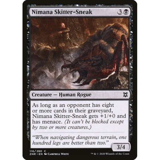 Zendikar Rising - 116 - Nimana Skitter-Sneak - Common - B - Non-foil