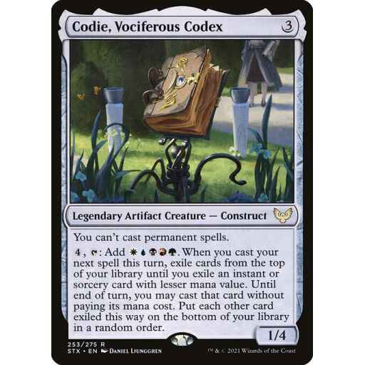 Strixhaven: School of Mages - 253 - Codie, Vociferous Codex - Rare - C - Non-foil