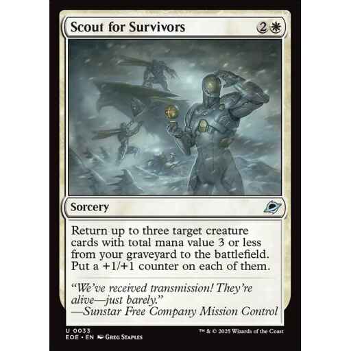 Edge of Eternities - 33 - Scout for Survivors - Uncommon - W - Foil