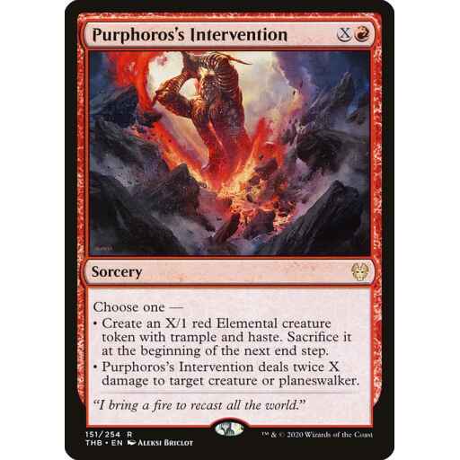 Theros Beyond Death - 151 - Purphoros's Intervention - Rare - R - Foil