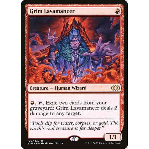 Double Masters - 129 - Grim Lavamancer - Rare - R - Non-foil