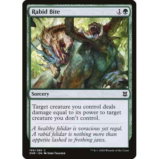 Zendikar Rising - 199 - Rabid Bite - Common - G - Non-foil