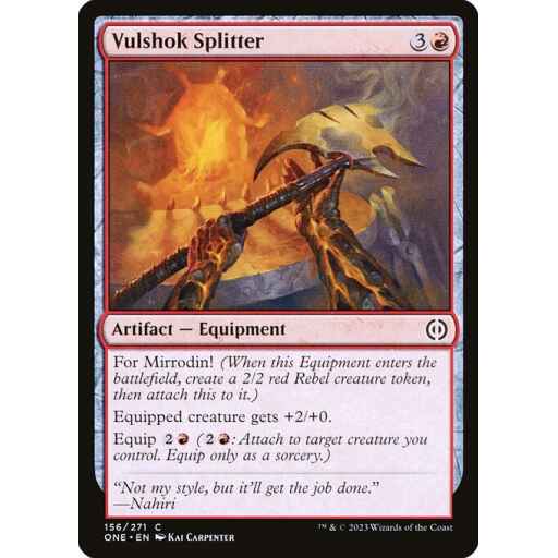 Phyrexia: All Will Be One - 156 - Vulshok Splitter - Common - R - Non-foil