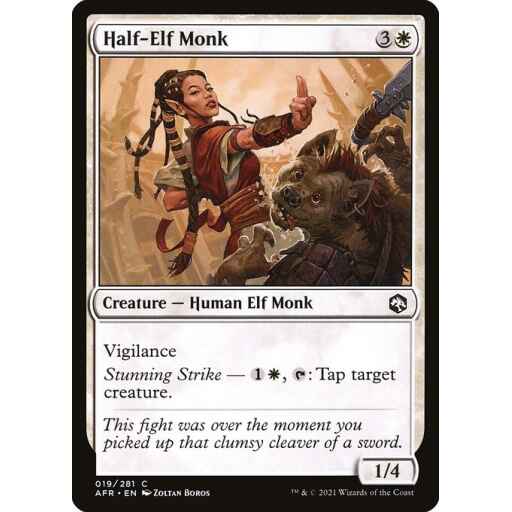 Adventures in the Forgotten Realms - 19 - Half-Elf Monk - Common - W - Non-foil