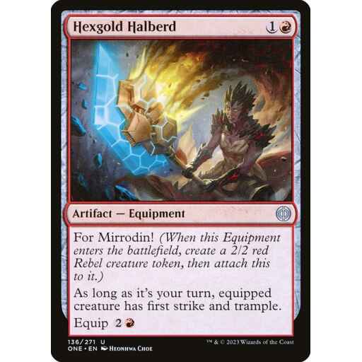 Phyrexia: All Will Be One - 136 - Hexgold Halberd - Uncommon - R - Non-foil