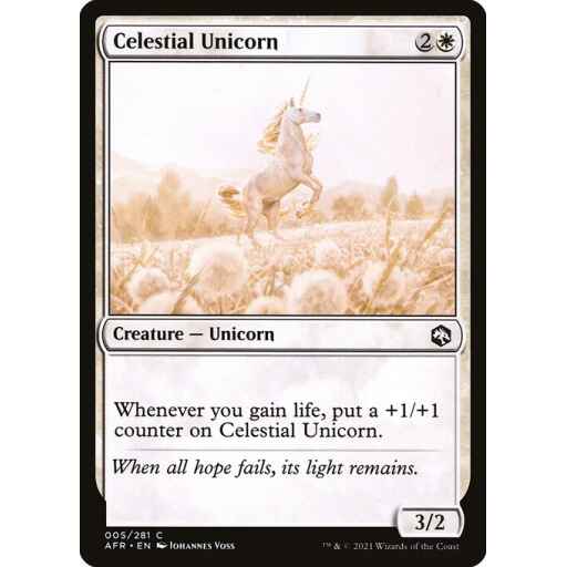 Adventures in the Forgotten Realms - 5 - Celestial Unicorn - Common - W - Non-foil
